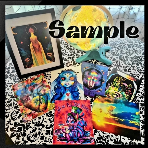 Corpse Bride Bright Blue Sugar Skull Wedding Art Print 8.5x11 Spooky Halloween - Picture 4 of 5